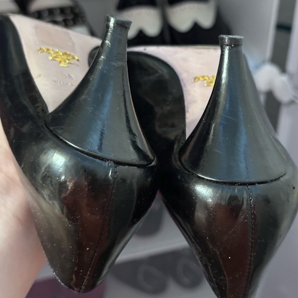 Prada Women's Black Patent Leather Heels - Picture 13 of 13